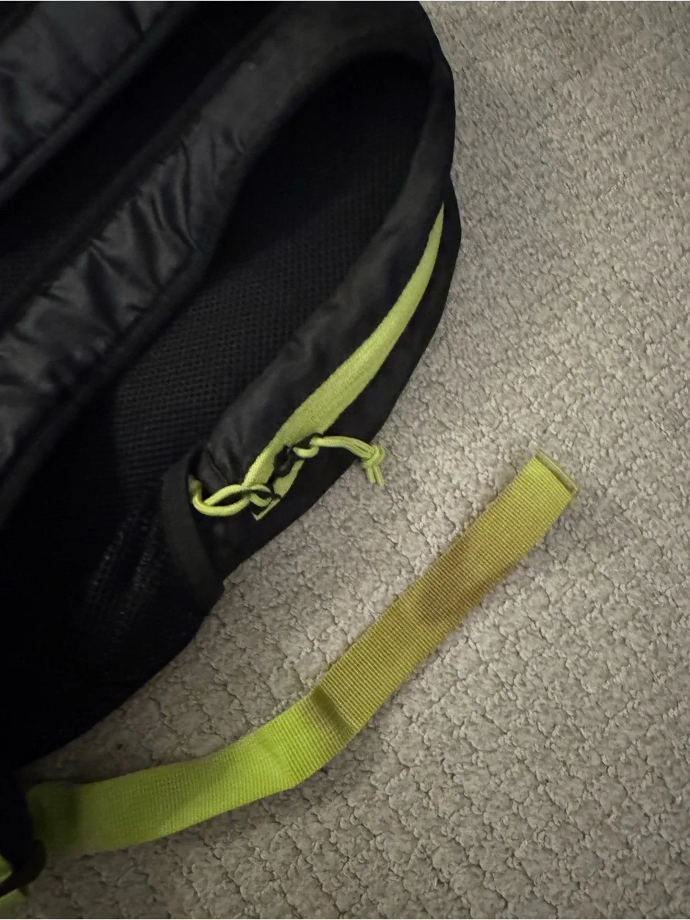 Eddie Bauer Black Backpack with Lime Accents